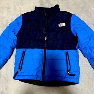 The North Face Kids Black and Blue Puffer Jacket